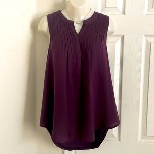 Merona Burgundy sleeveless blouse in size small